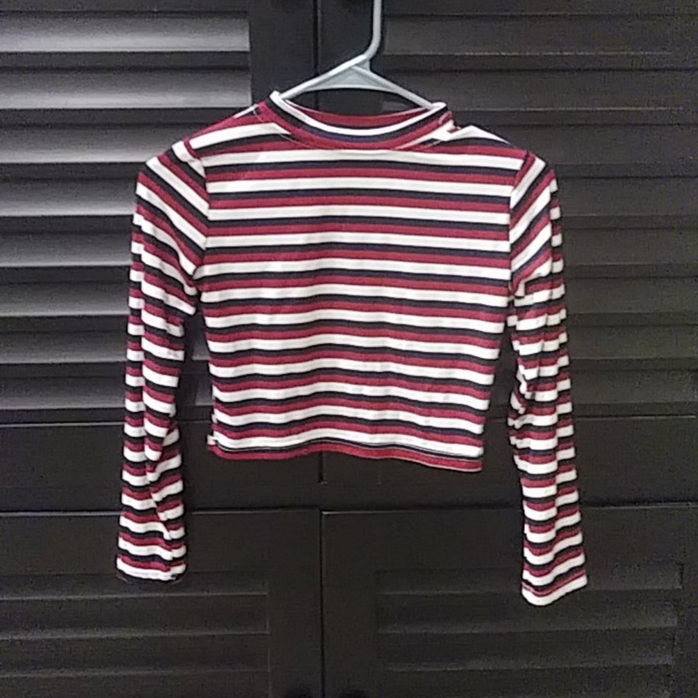 Ribbed long sleeve crop top